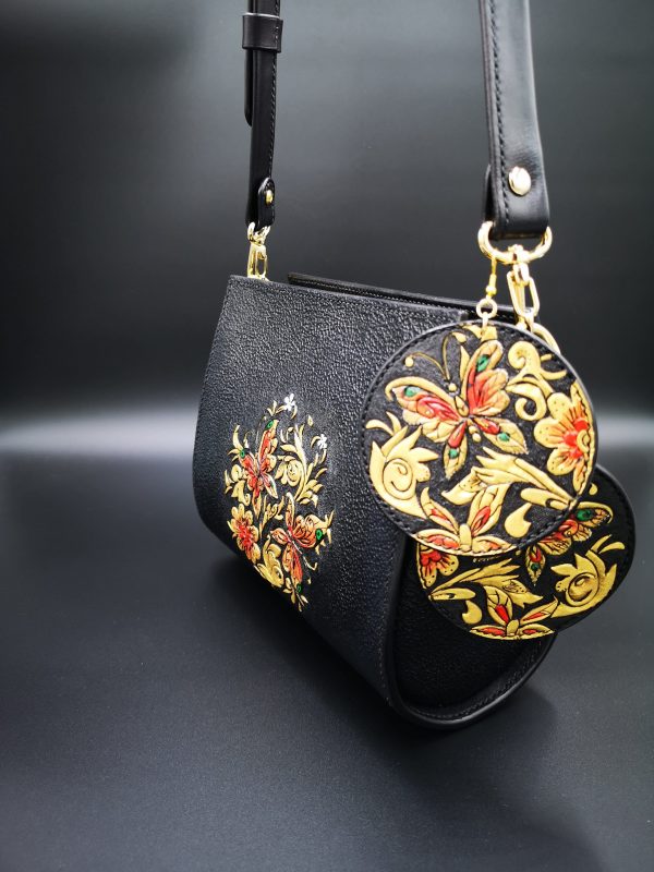 bolso de piel pendientes de cuero - Antonina Kadyrova